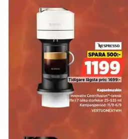 Power Nespresso kapselmaskin erbjuda