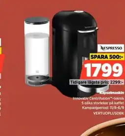 Power Nespresso kapselmaskin erbjuda