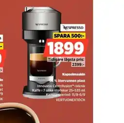 Power Nespresso kapselmaskin erbjuda