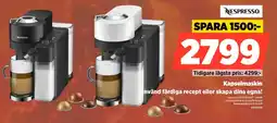 Power Nespresso kapselmaskin erbjuda