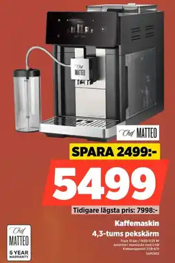 Power Chef matteo kaffemaskin erbjuda