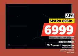 Power Aeg induktionshall xl triple och bryggzoner erbjuda