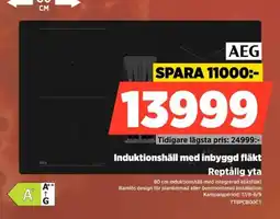 Power Aeg induktionshäll med inbyggd fläkt erbjuda
