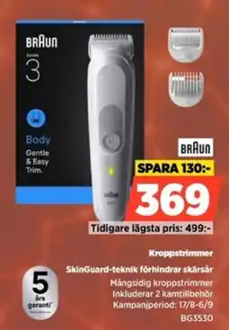 Power Braun kroppstrimmer erbjuda