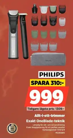 Power Philips allt-i-ett-trimmer erbjuda