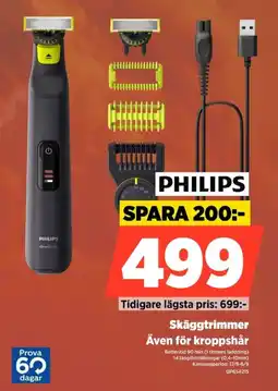 Power Philips skäggttrimmer erbjuda