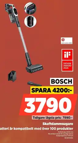 Power Bosch skaftdammsugare erbjuda