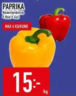 Matdax Paprika Röd Gul erbjuda