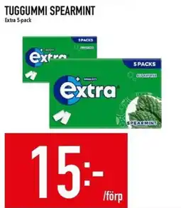 Matdax Extra tuggummi spearmint erbjuda