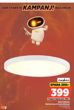 Power Nedis smart taklampa erbjuda
