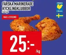 Matdax Färsk marinade kycklingklubbor erbjuda