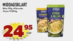 Matdax Abba middagsklart erbjuda