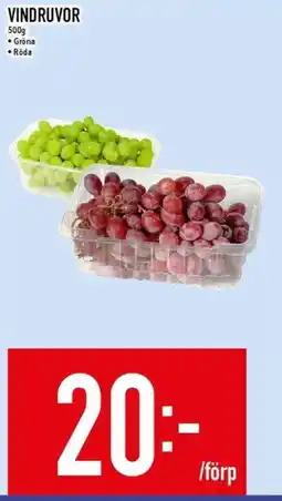 Matdax Vindruvor erbjuda
