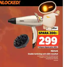 Power Babyiss hårtork erbjuda