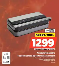 Power Chef Matteo Vakuumförpackare erbjuda