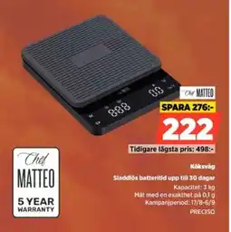 Power Chef Matteo köksvåg erbjuda