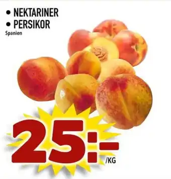 Nektariner persikor