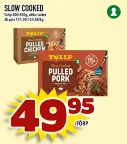 Din Mat Tulip slow cooked pulled pork erbjuda