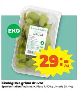 Coop Forum Anglamark gröna druvor erbjuda