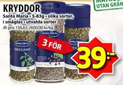 Matvärlden Tensta Santa Maria kryddor erbjuda