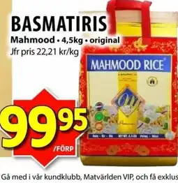 Matvärlden Tensta Mahmood basmatiris erbjuda