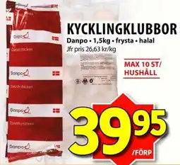 Matvärlden Tensta Danpo kycklingklubbor erbjuda