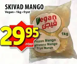 Matvärlden Tensta Vegan skivad mango erbjuda