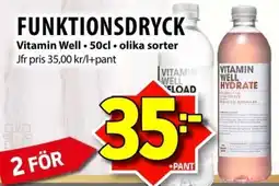 Matvärlden Tensta Vitamin Well funktionsdryck erbjuda