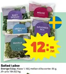 Coop Sallad i påse erbjuda