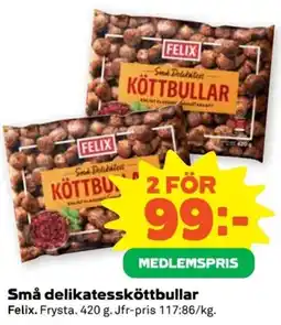 Coop Felix små delikatessköttbullar erbjuda