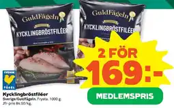 Coop Guldfågeln kycklingbröstfiléer erbjuda