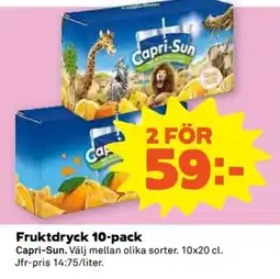 Coop Capri-Sun fruktdryck erbjuda