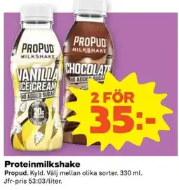 Coop Propud proteinmilkshake erbjuda
