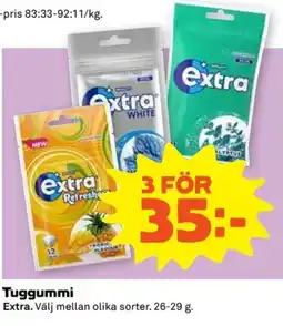 Coop Extra tuggummi erbjuda