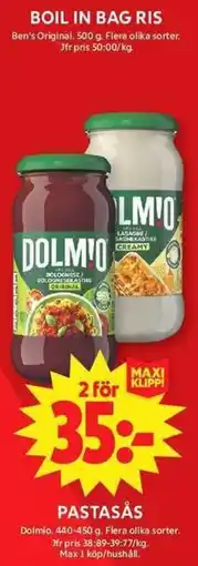 ICA Maxi Dolmio pastasås erbjuda