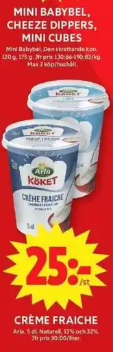 ICA Maxi Arla crème fraiche erbjuda