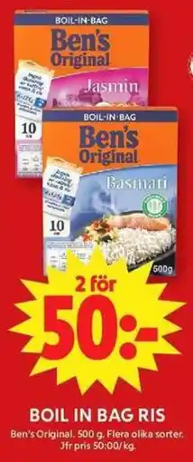 ICA Maxi Ben's Original boil in bag ris erbjuda