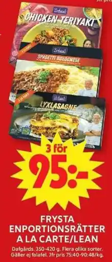 ICA Maxi Dafgårds enportionsrätter a la carte/lean erbjuda