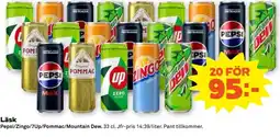Coop Pepsi/Zingo/7Up/Pommac/Mountain Dew erbjuda
