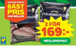 Coop GuldFågeln kycklingbröstfiléer erbjuda