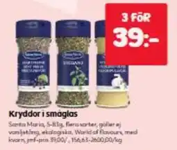 Hemköp Kryddor i smäglas erbjuda