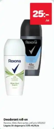 Hemköp Rexona deodorant roll-on erbjuda