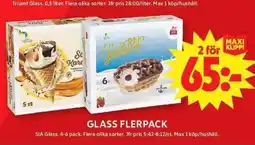 ICA Maxi Sia glass flerpack erbjuda