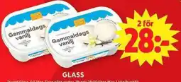 ICA Maxi Glass Gammaldags vanilj erbjuda