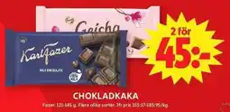 ICA Maxi Karl Fazer chokladkaka erbjuda