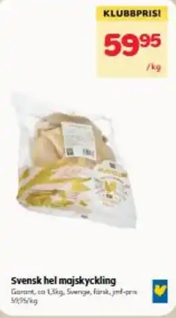 Hemköp Garant hel majskyckling erbjuda