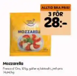 Hemköp Fresca d'Oro Mozzarella erbjuda