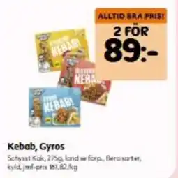 Hemköp Kebab, Gyros erbjuda