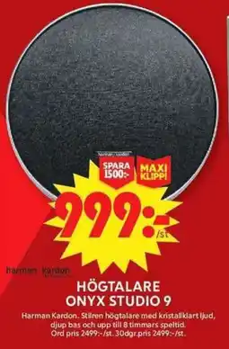 ICA Maxi Harman Kardon högtalare onyx studio 9 erbjuda