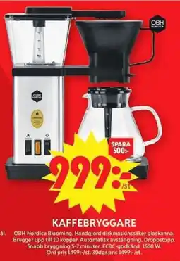 ICA Maxi OBH kaffebryggare erbjuda